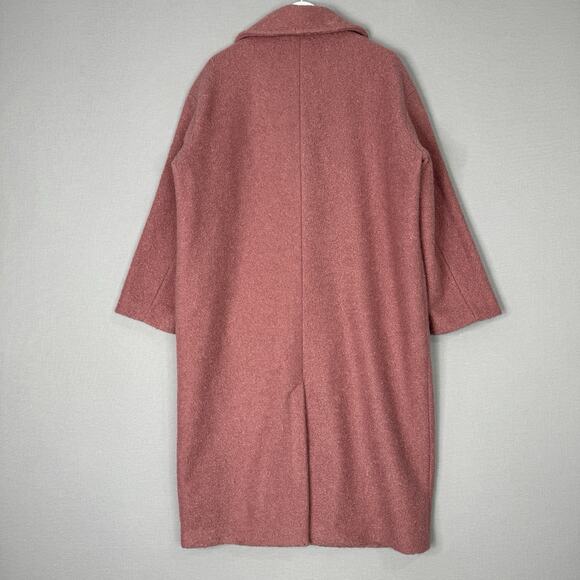 Primark x Rita Ora Womens Jacket S Pink Bounce Double Breasted Coat Long Line - Picture 9 of 15